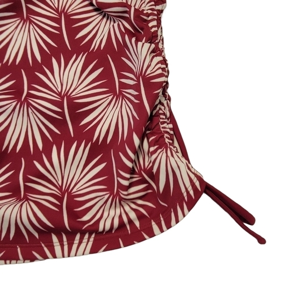 Boden Red Sardinia Palm Leaf Tankini Top NWT - Picture 4 of 9
